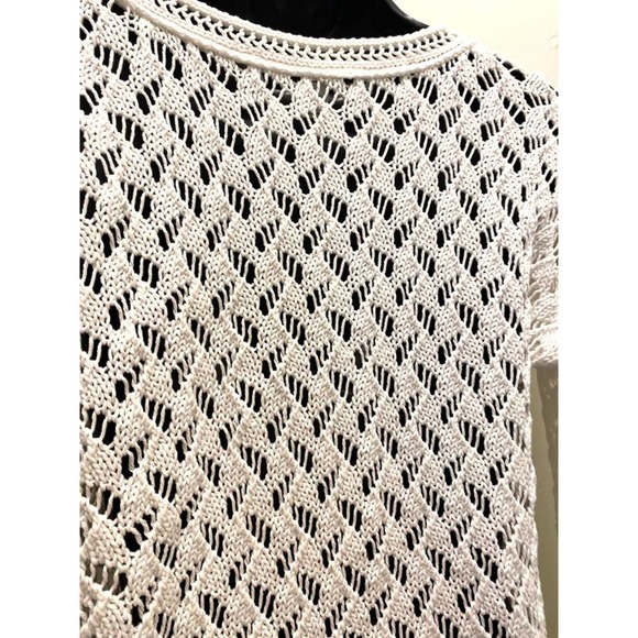 Diane von Furstenberg white cotton sweater M - Picture 3 of 4
